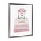 Stupell Industries Pink Rose Bouquet Bookstack Framed Floater Canvas Wall Art